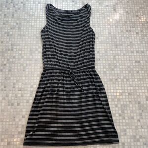 Max & Mia Striped Cowl Neck Dress